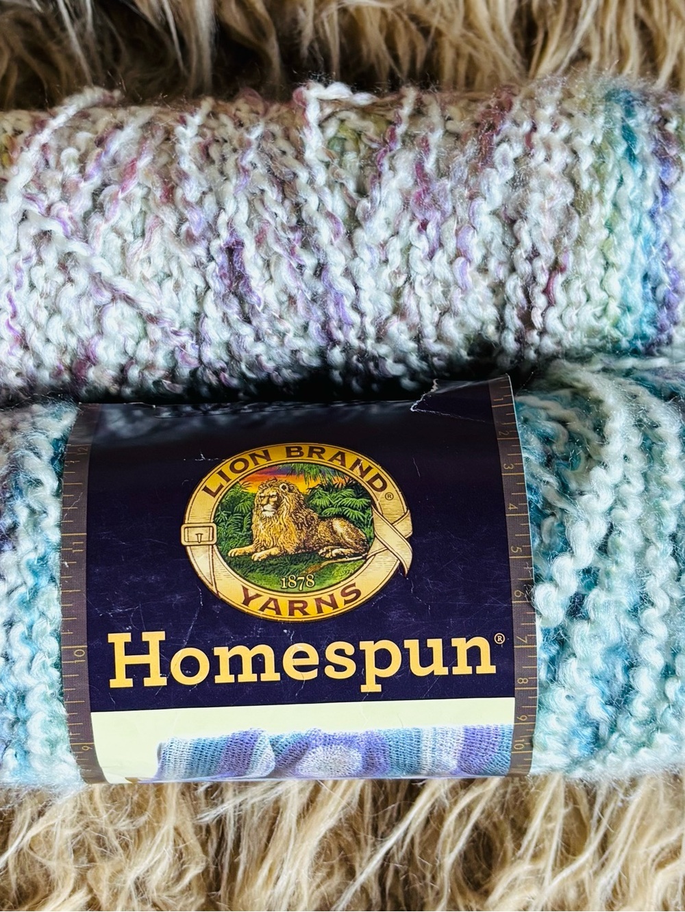 Homespun Yarn Color Tudor by Lion Brand Discontinue Yarn New